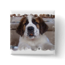 Saint Bernard Square Pin