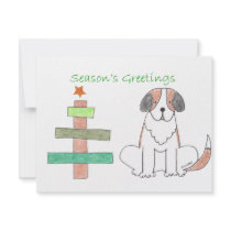Saint Bernard Stick Tree Invite