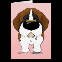Saint Bernard Valentine Card cards