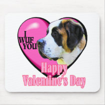 Saint  Bernard Valentine's Day Gifts Mouse Mat