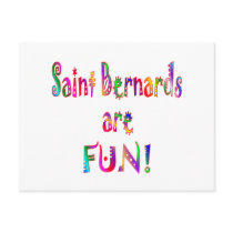 Saint Bernards are Fun postcards