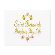Saint Bernards Brighten My Life postcards