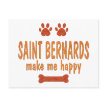 Saint Bernards Make Me Happy postcards