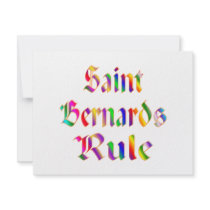 Saint Bernards Rule Custom Invites