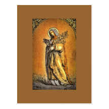 Saint Brigid Reading Her Bible Postcards