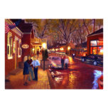 Saint Charles Cityscape Oil Landscape Painting Personalized Announcements