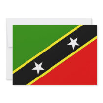 Saint Christopher Nevis Flag Personalized Invitation