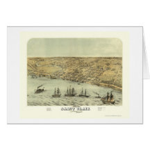Saint Clair, MI Panoramic Map - 1868 Card