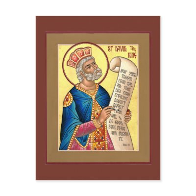 Saint David Prayer Card Post Cards by bugbrain