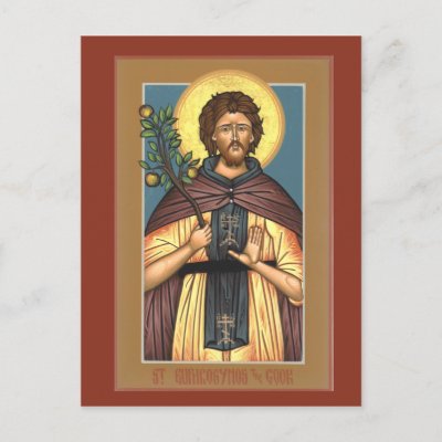 Saint Euphrosynos the Cook Prayer Card Post Cards