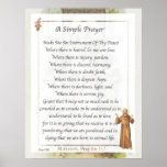 Saint Francis of Assisi A SIMPLE PRAYER Posters