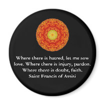 Saint Francis of Assisi quote about love and faith magnets