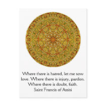 Saint Francis of Assisi quote about love and faith postcards by spiritcircle Saint Francis of Assisi quote about love and faith postcards