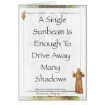 Saint Francis of Assisi Sunbeam PRAYER Greeting Card