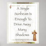 Saint Francis of Assisi Sunbeam PRAYER Poster