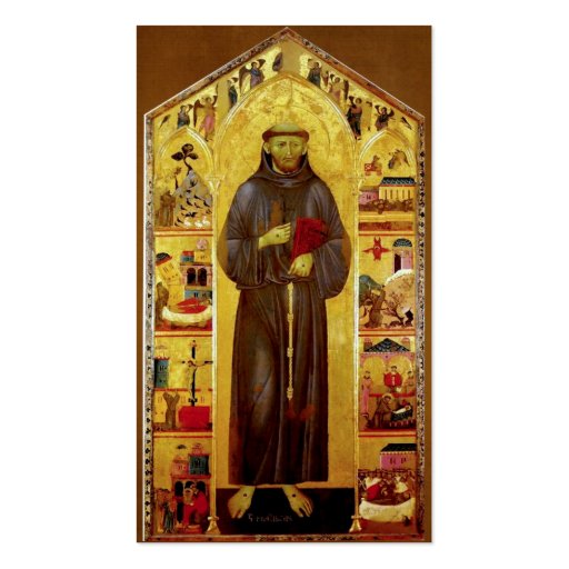 Saint Francis of Assissi Medieval Iconography Business Cards