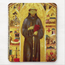 Saint Francis of Assissi Medieval Iconography Mousepad
