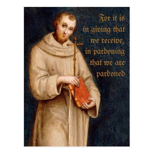 Saint Francis' prayer CC0731 Raphael Postcard