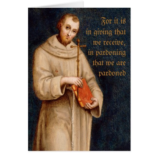 Saint Francis' prayer CC0732 Raphael Greeting Card
