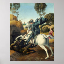 Saint George and the Dragon (Raphael) Print