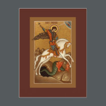 Saint George Prayer Card postcards