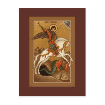 Saint George Prayer Card postcards by bugbrain Saint George Prayer Card postcards