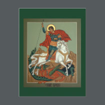 Saint George Prayer Card postcards