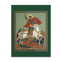 Saint George Prayer Card postcards by bugbrain Saint George Prayer Card postcards