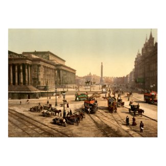 19th century Liverpool print, Saint Georges Hall