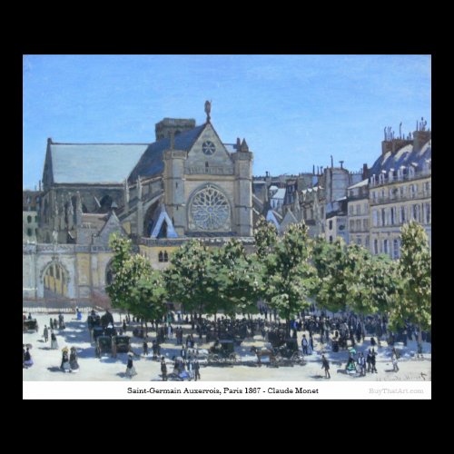 Saint-Germain Auxerrois, Paris 1867 - Claude Monet Poster