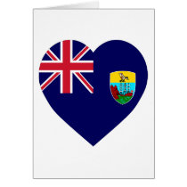Saint Helena Flag Heart cards