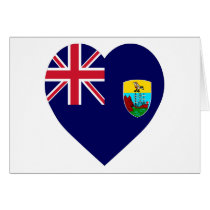 Saint Helena Flag Heart cards