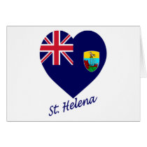 Saint Helena Flag Heart cards