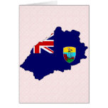 Saint Helena Flag Map full size Greeting Cards