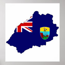 Saint Helena Flag Map full size Print