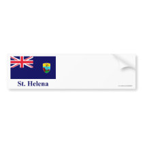 Saint Helena Flag with Name bumper stickers
