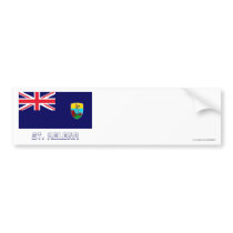 Saint Helena Flag with Name bumper stickers