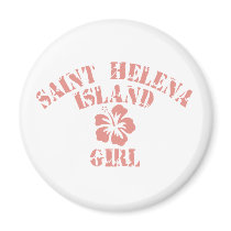 Saint Helena Island Pink Girl magnets