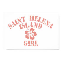 Saint Helena Island Pink Girl posters