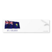 Saint Helena Waving Flag with Name bumper stickers
