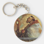 Saint In Ecstasy By Guardi Francesco Key Chains