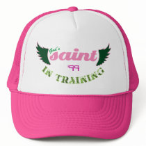 Saint in Training (pink) hat by UpstreamDesigns Saint in Training (pink) hat