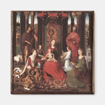 Saint John Altarpiece by Memling Fridge Magnets