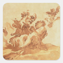 Saint Joseph adoring the Christ Child (pen, ink, b Stickers