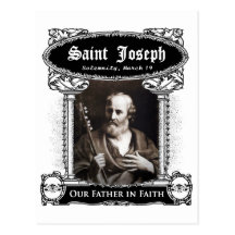 Saint Joseph - Our Father in Faith Custom Postcard