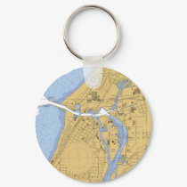 Saint Joseph River, Michigan Nautical Harbor Chart keychains