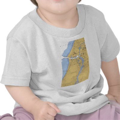 Saint Joseph River, Michigan Nautical Harbor Chart T Shirt by sailorpatp