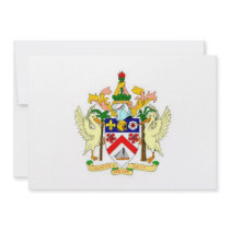 Saint_Kitts and Nevis Coat of Arms Personalized Announcement