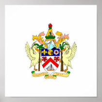 Saint_Kitts and Nevis Coat of Arms Poster