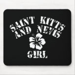 Saint Kitts and Nevis Pink Girl Mouse Mat